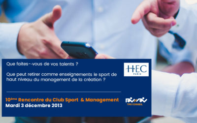 10ème Rencontre du Club Sport & Management