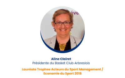Aline Clairet – Lauréate Trophee Acteurs du Sport Management / Economie du Sport 2018
