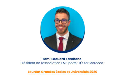 Tom-Edouard Tambone, Président de l’association EM Sports : It’s for Morocco – Lauréat Grandes Écoles et Universités 2020