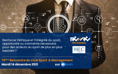 73ème Rencontre du Club Sport & Management