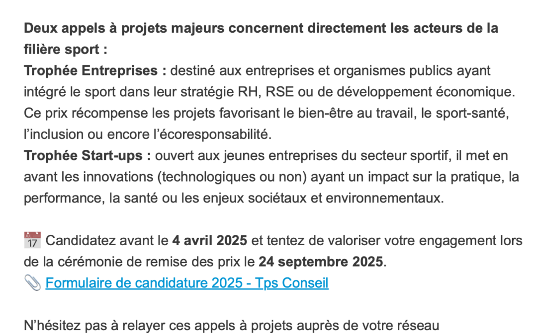Filière Sport