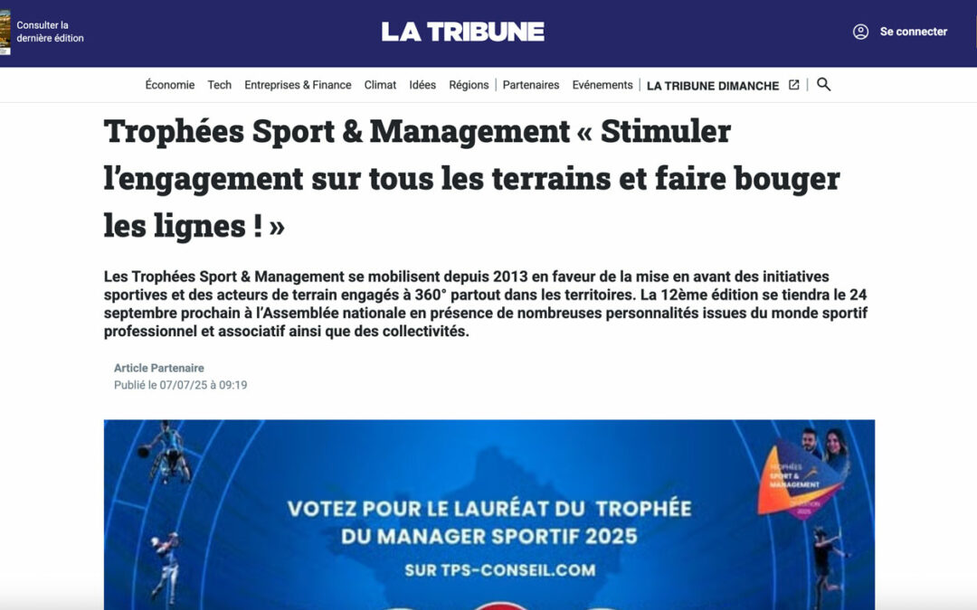 La Tribune x Trophées Sport & Management