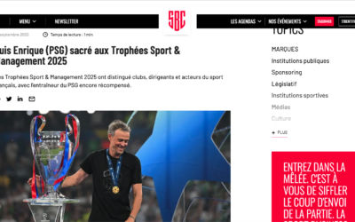 SportBusiness Club : Luis Enrique (PSG) sacré aux Trophées Sport & Management 2025
