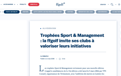 Partenariat Fédération Française de Golf x TSM2026