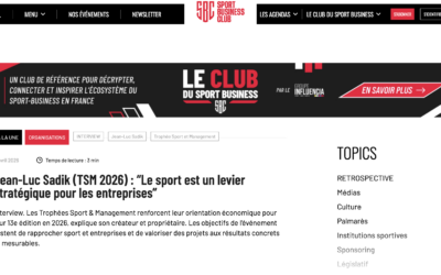 Jean-Luc Sadik (TSM 2026) : “Le sport est un levier stratégique pour les entreprises”